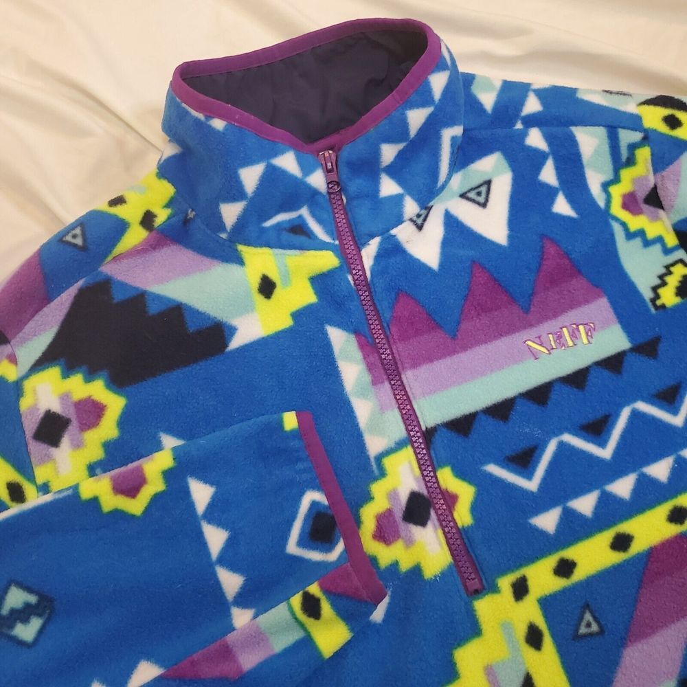 Neff Blue Fleece Jacket Size L